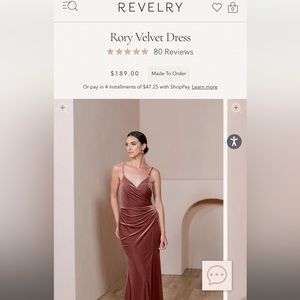 REVELRY Rory Dusty Rose Bridesmaid Dress